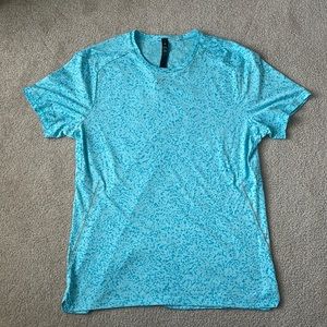 Lululemon Blue Pattered Workout T-Shirt